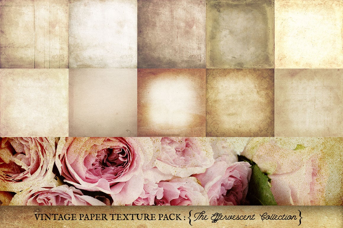 creamy vintage papers in white, cream, tan, beige, sepia and brown full of texture, stains, scratches, burnt edges, a bit of damask print