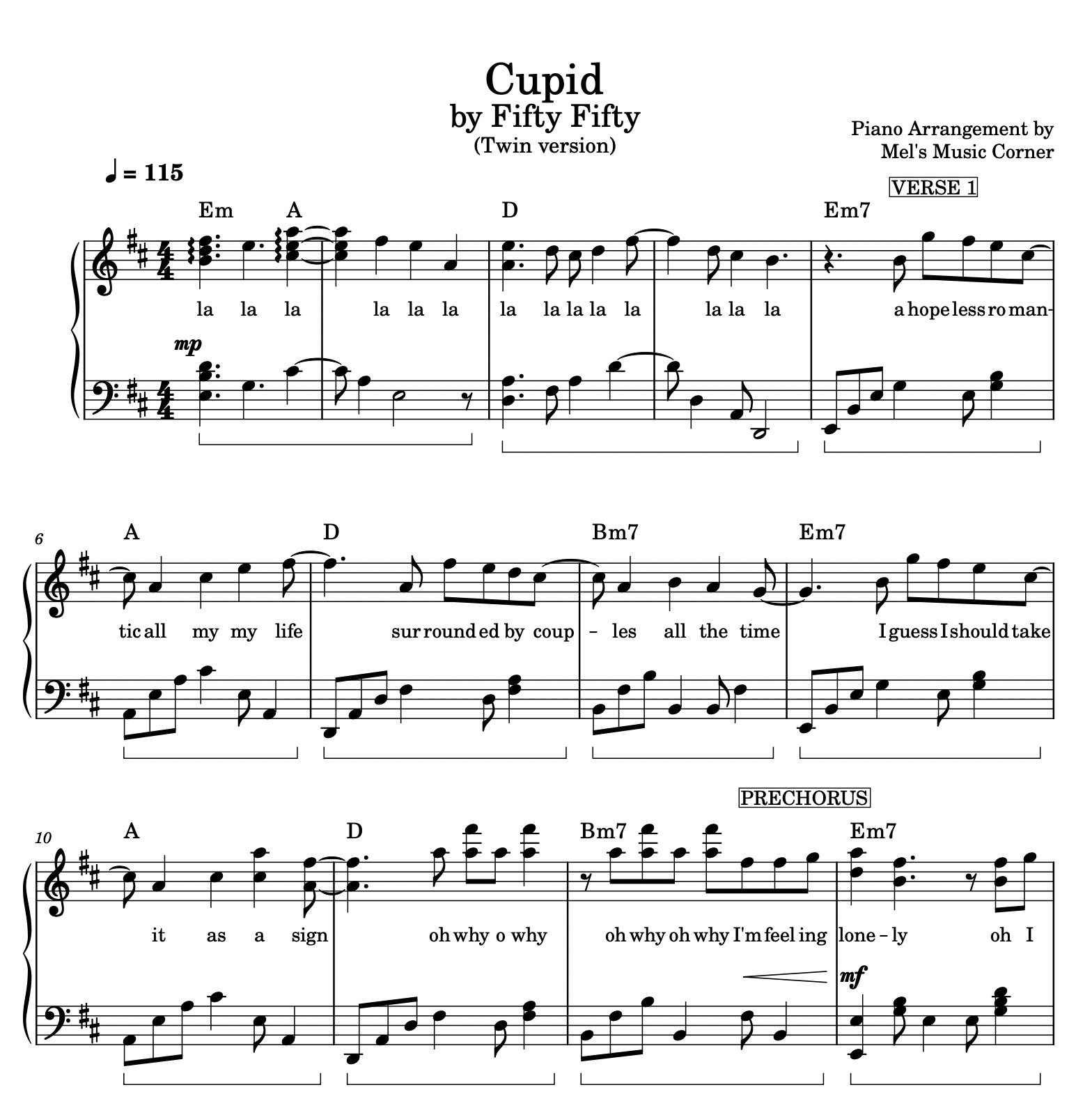 FIFTY FIFTY - Cupid (Piano Karaoke) Save-Remix-Rehearse This