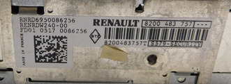 Radio Code Unlock Renault Megane II Sedan 8200483757