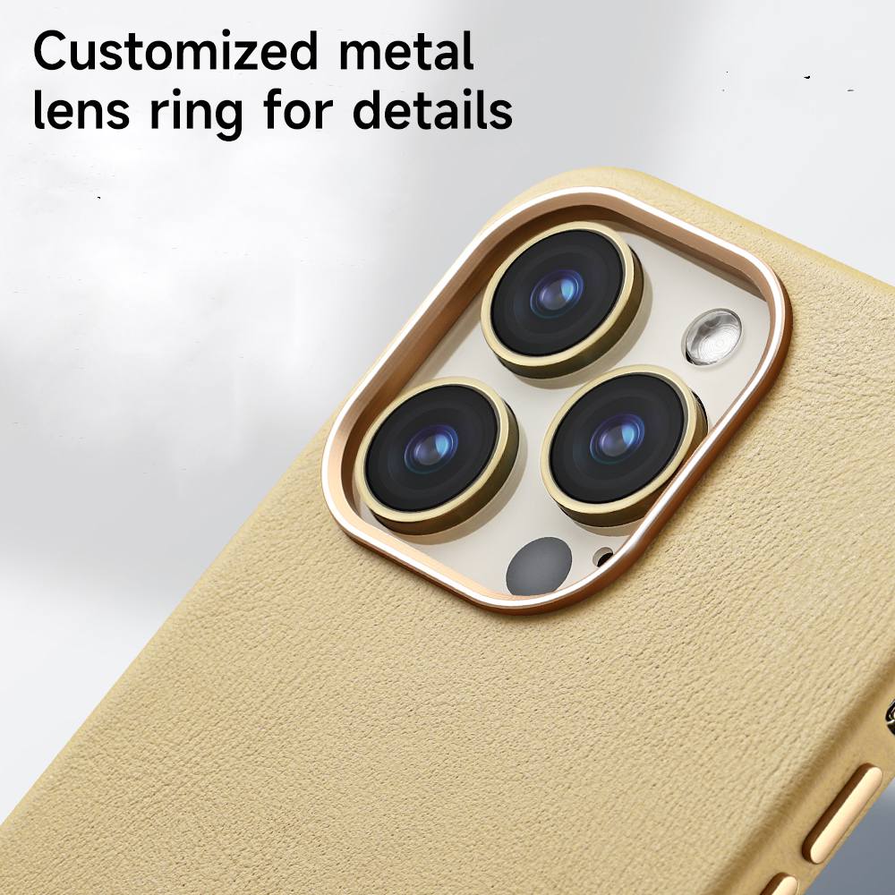 Genuine leather magnetic iPhone case