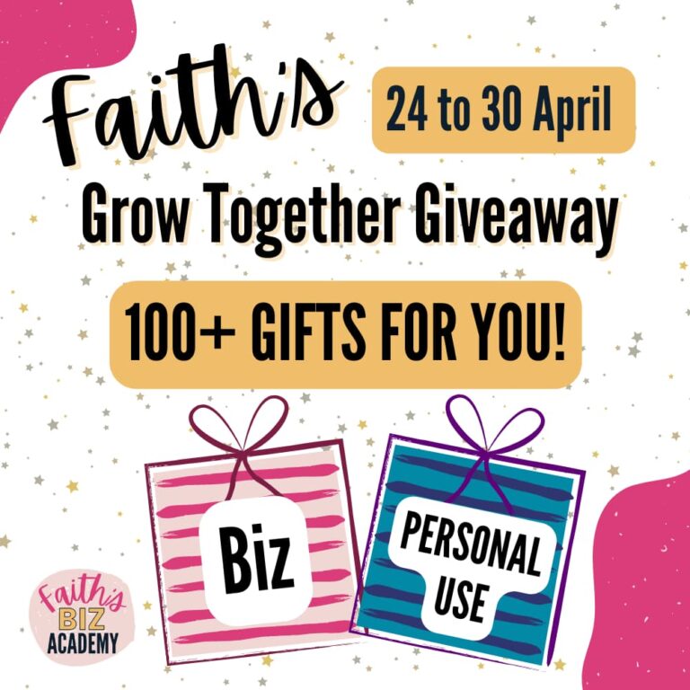 faith's grow together giveaway