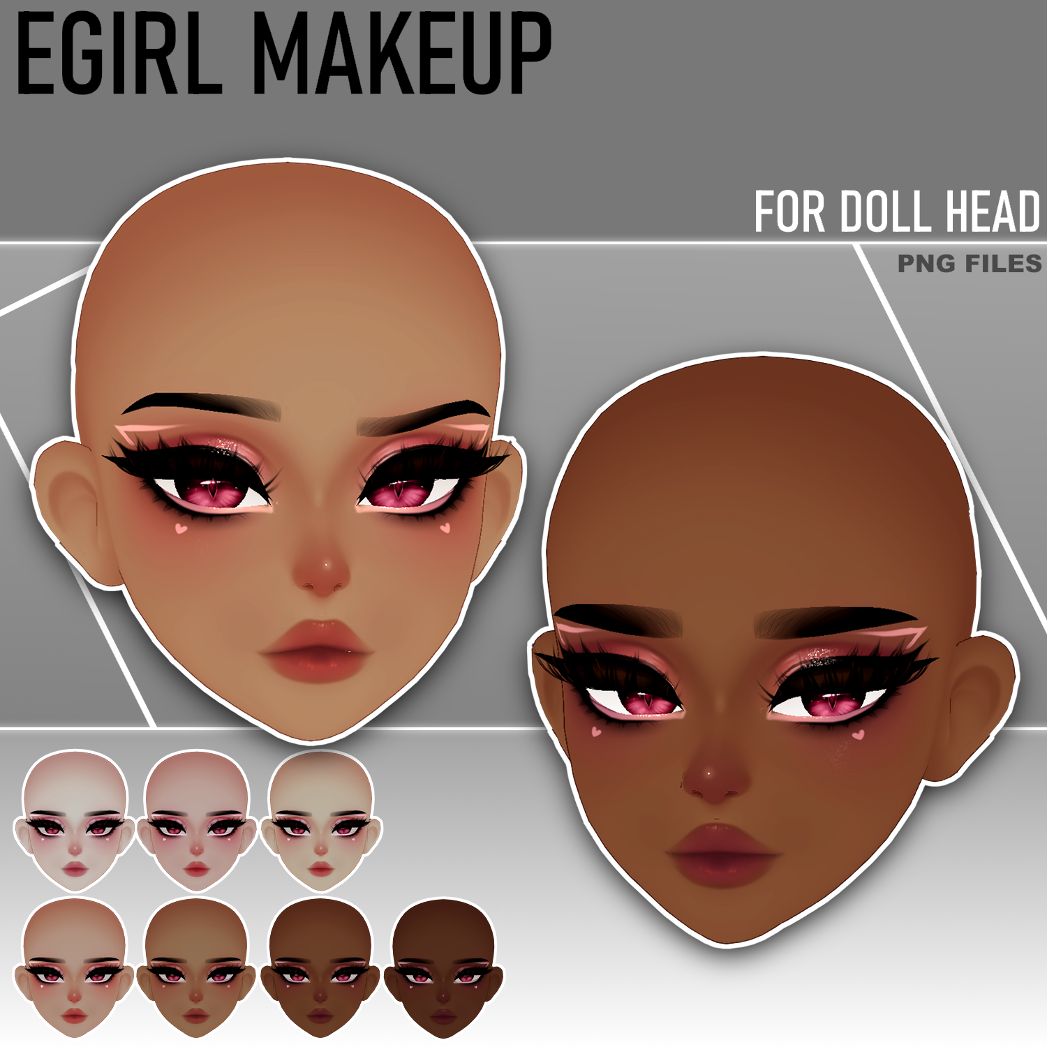 Glam Girl Makeup Cheeks Head Brown Skin Tone - Roblox