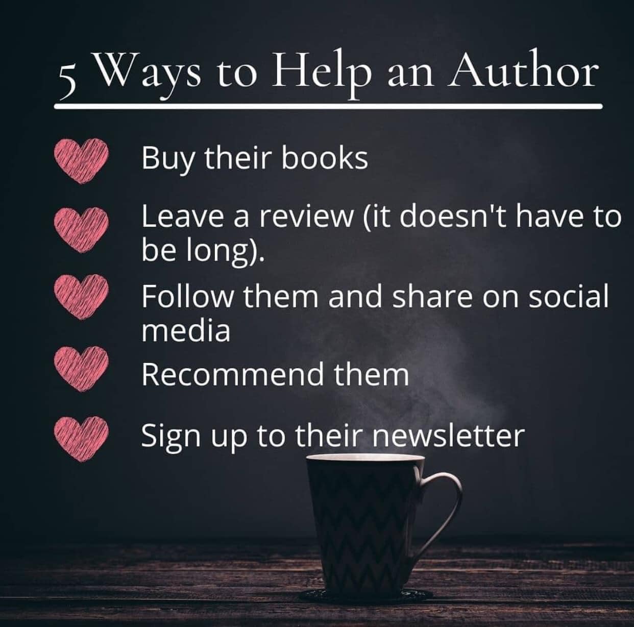 Ways to help an Author poster