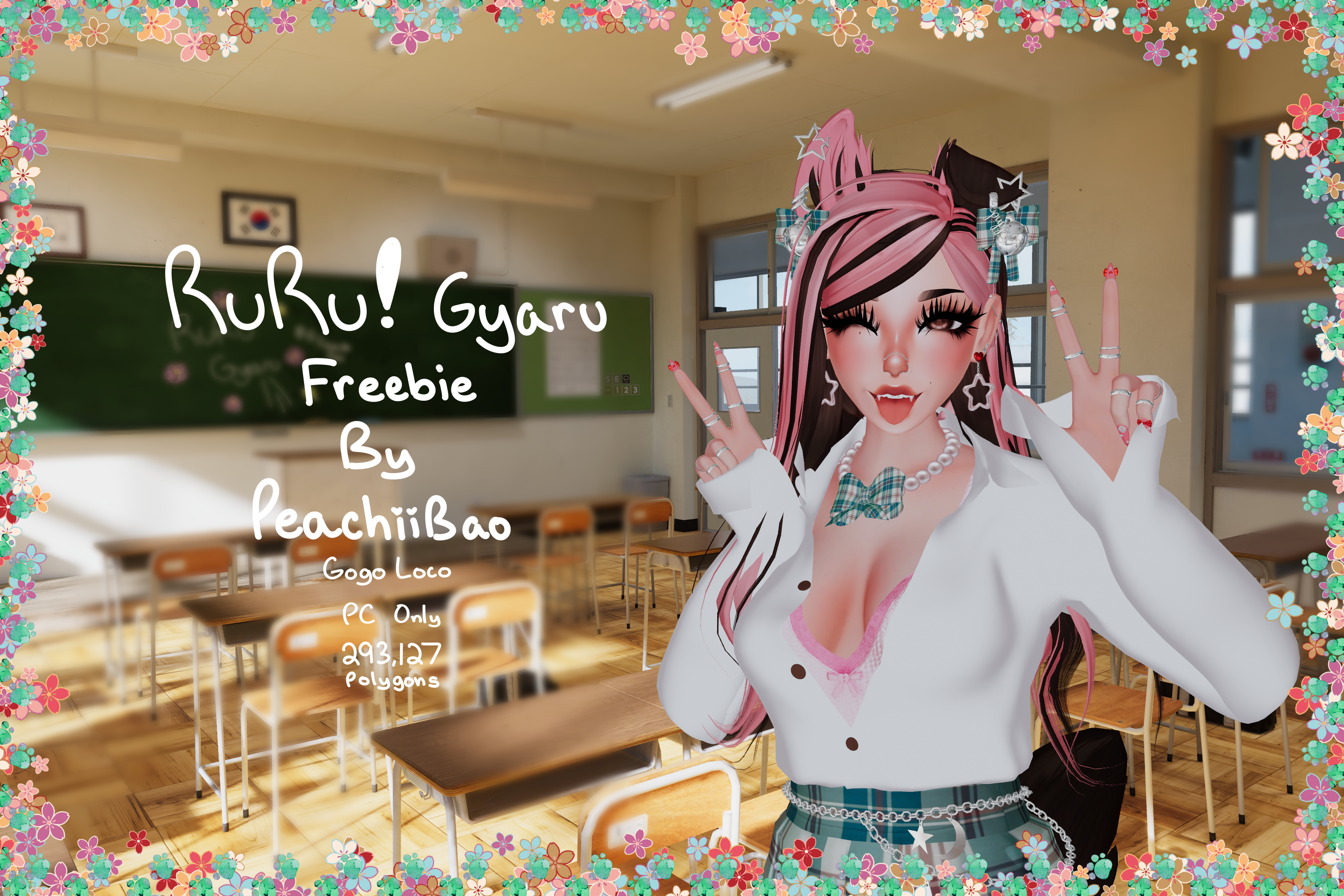 RuRu Gyaru FREEBIE (3.0 VRChat Avatar) SFW / PC Only - Payhip
