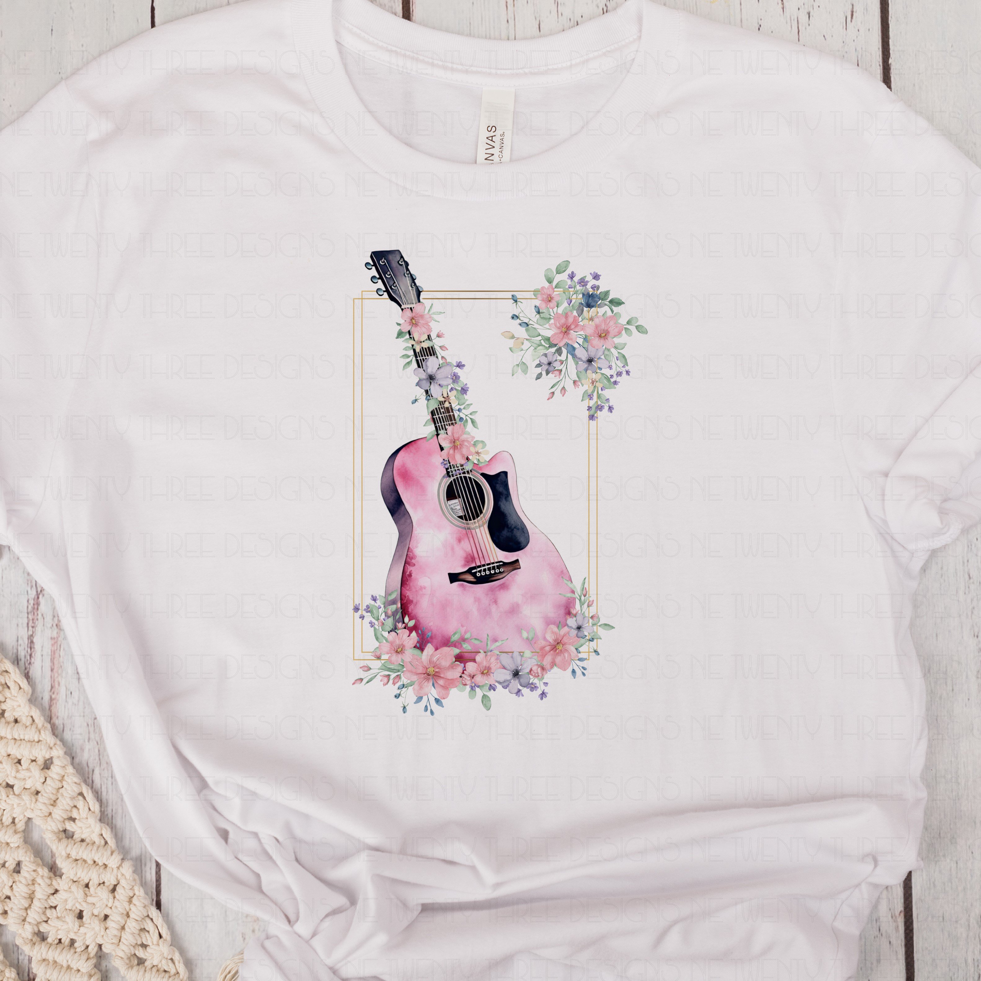 Floral Pink Guitar - Payhip