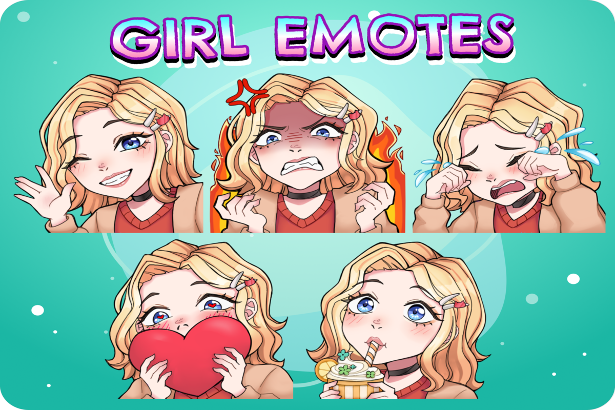 Demon Girl Emotes | Twitch and Discord Emotes | Instant Download | Cute  Girl Emotes | Devil Girl Emotes