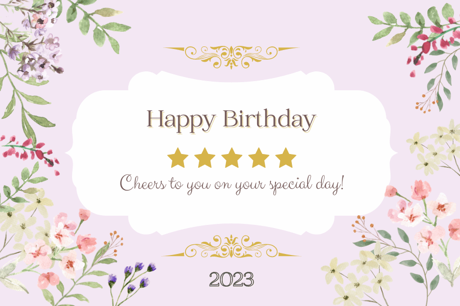 Watercolour Floral Sticker Label 3"x2" | Customizable Canva Template | Digital. Design