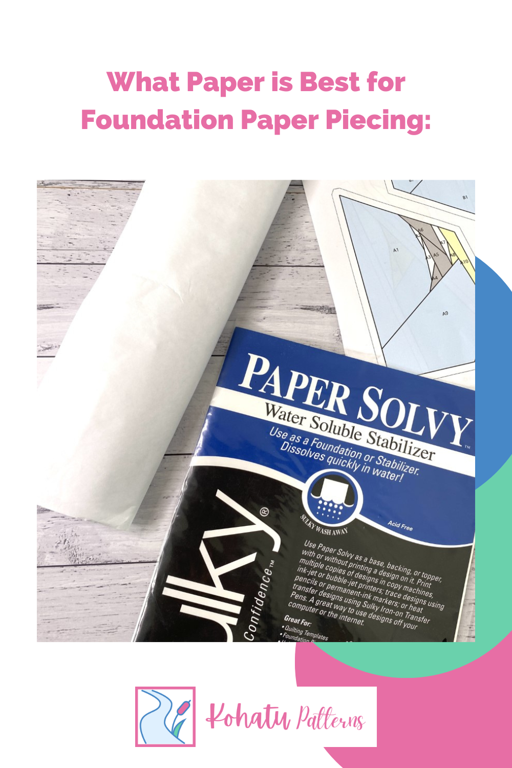 What Paper is Best to Use for Foundation Paper Piecing. A list of pros and cons for using different papers for paper piecing and quilting.