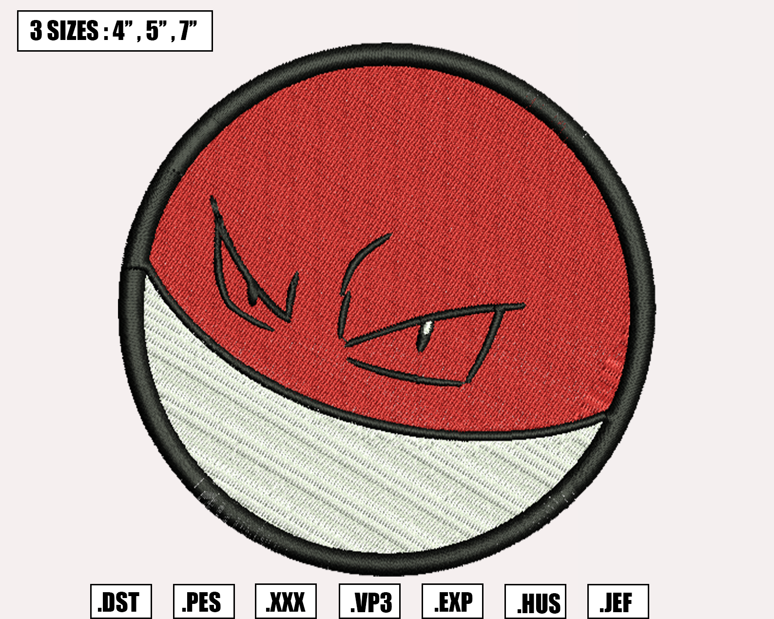 PokeBall Embroidery Pokemon Logo Sew-on Anime Pokemon GO