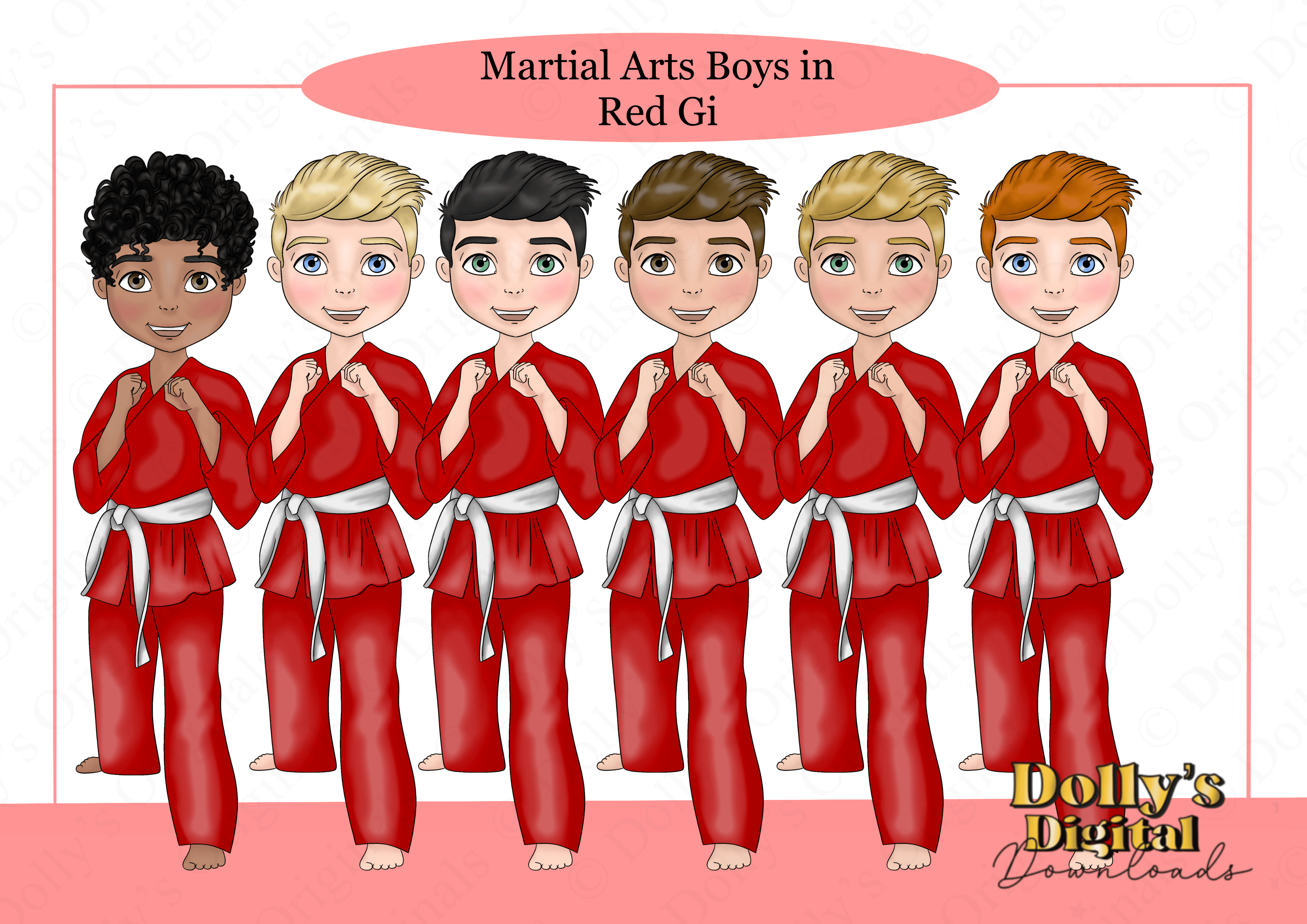 Martial Arts Boy in Red Gi Character Bundle - Payhip