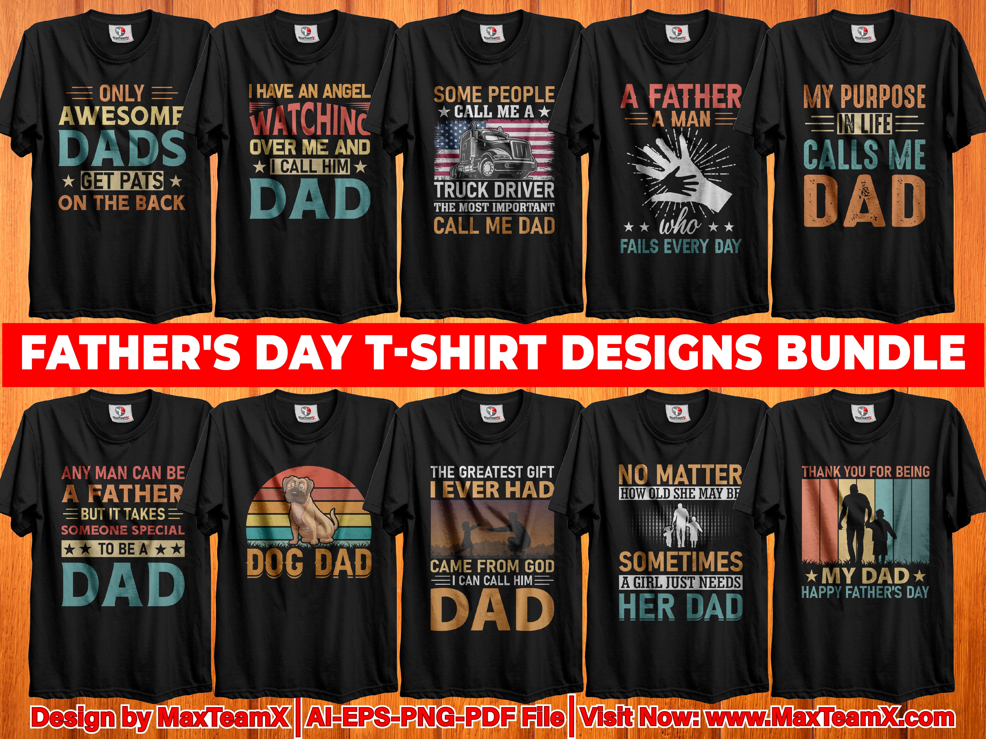 Father's Day T-Shirt Designs Bundle 4 - Payhip