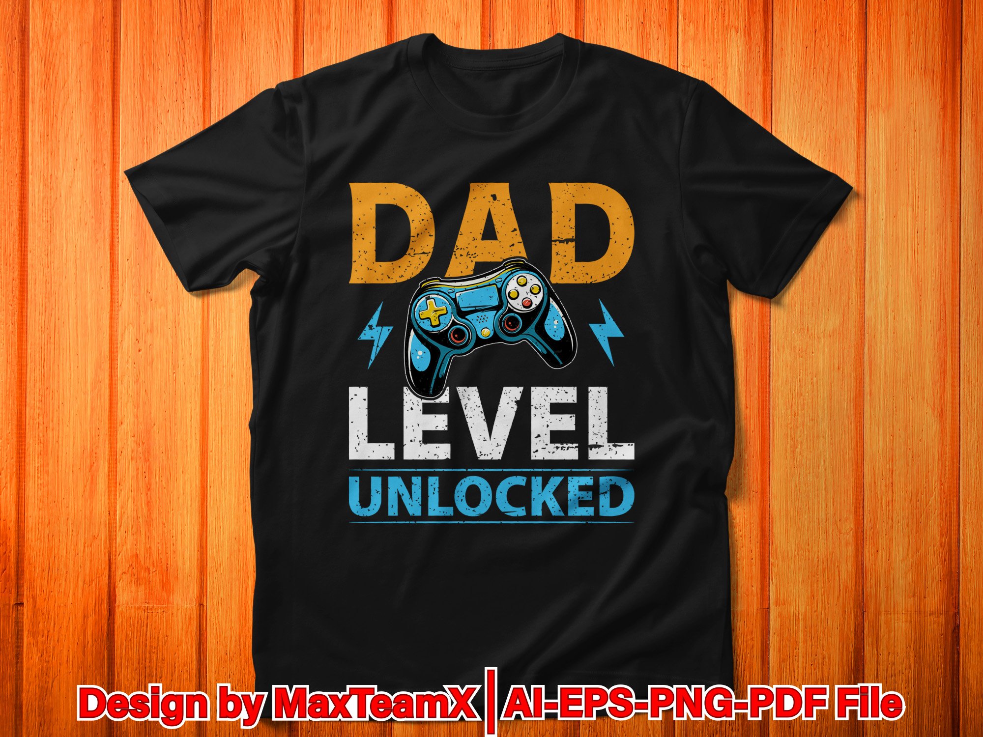 Dad Level Unlocked Father's Day T-shirt Design - Payhip