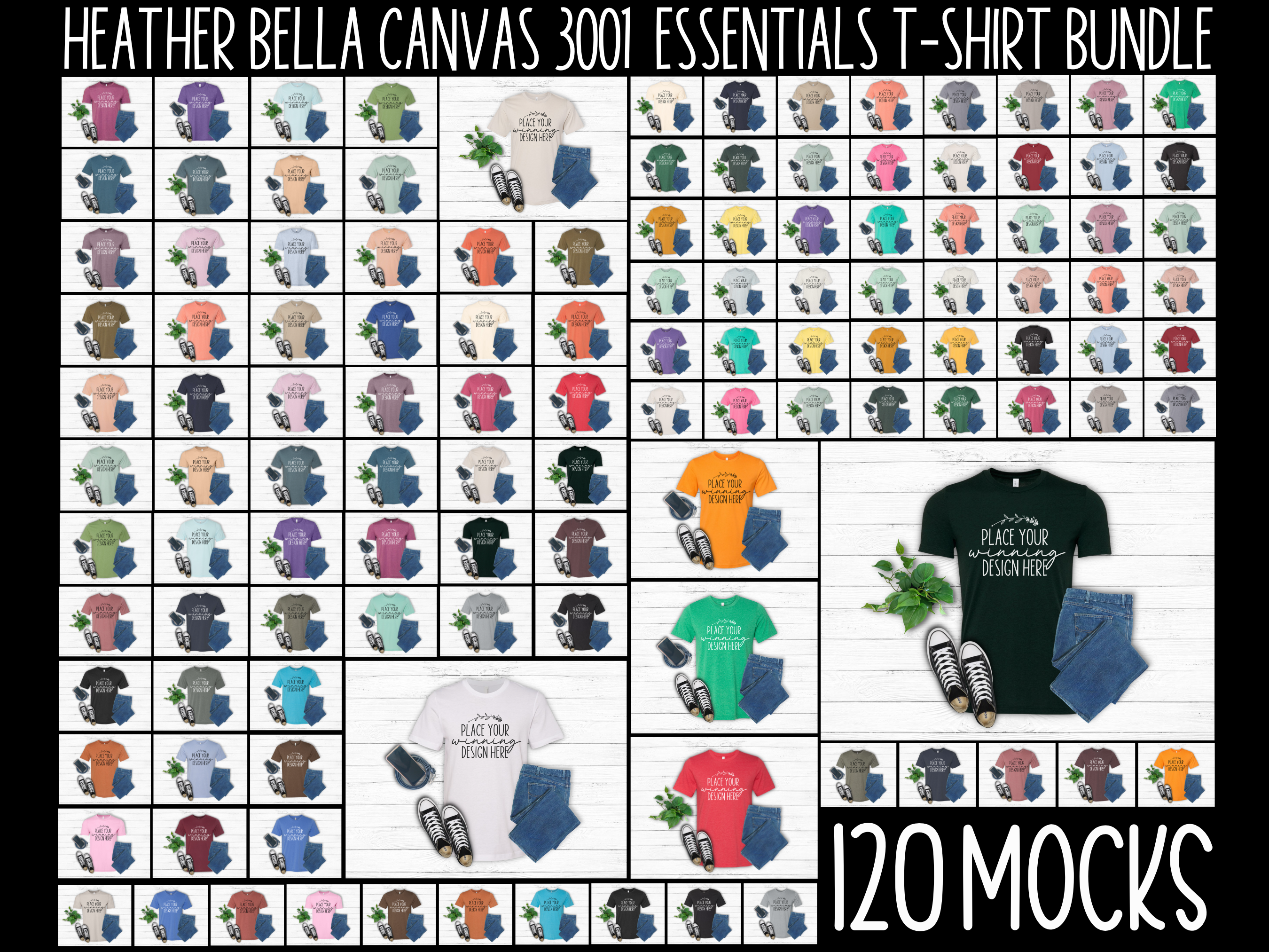 Bella Canvas 3001 Cardinal Red T-shirt Mockup