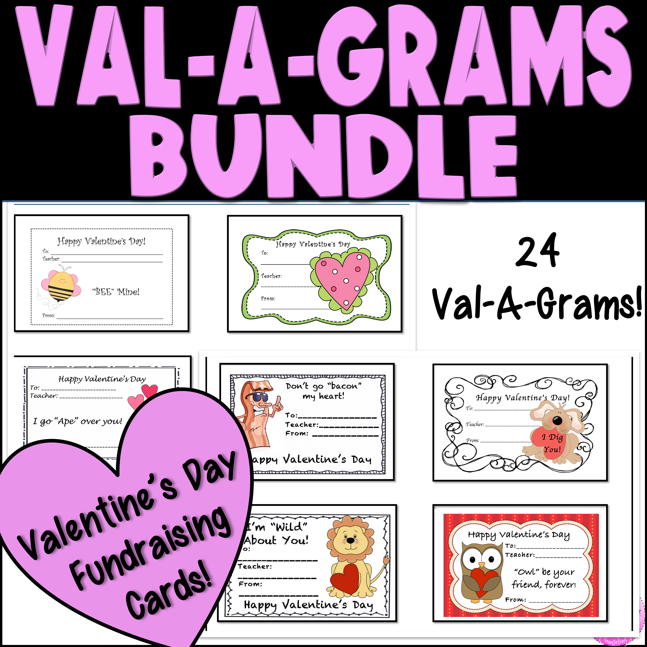 Valentine's Cards Candy Grams Val-A-Grams Community Service Fundraiser ...