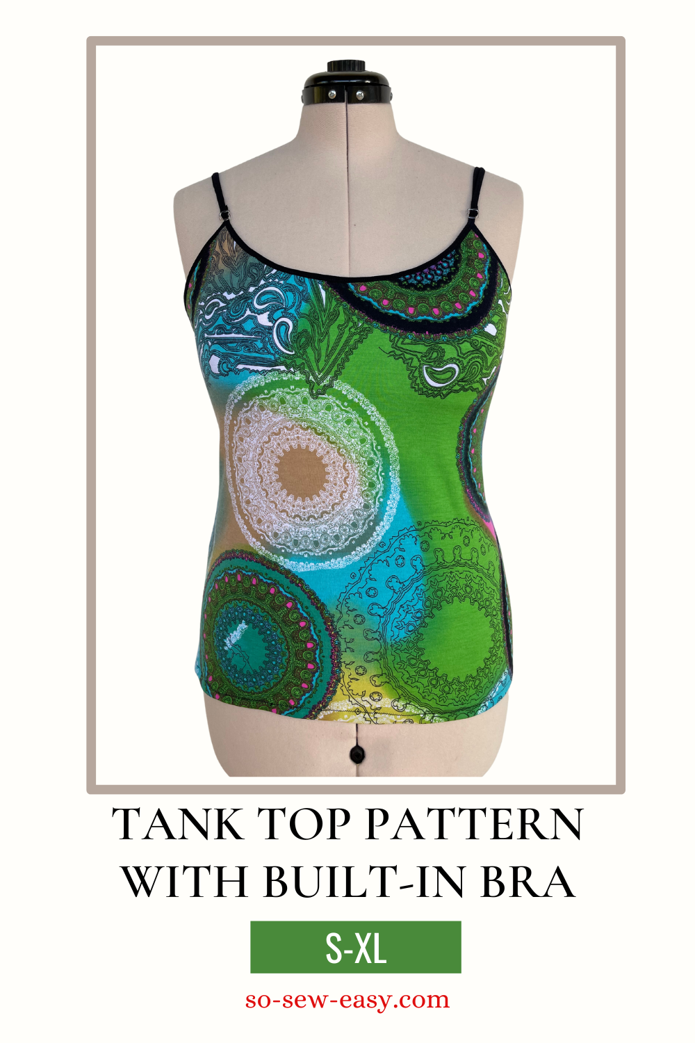 Built-In Bra Tank Top Pattern - Free And Easy - Payhip