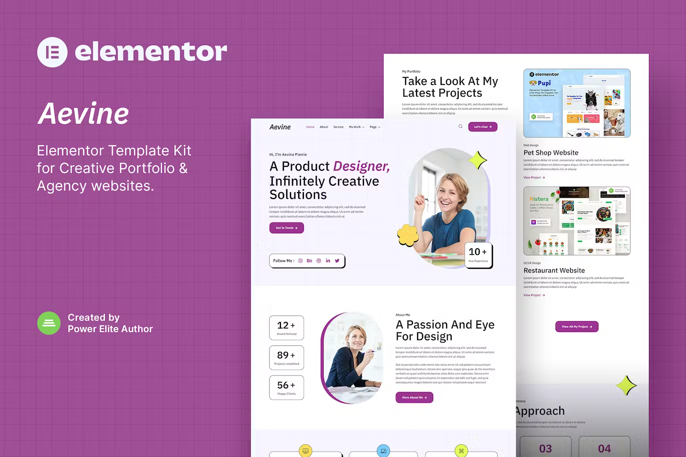 Creative Portfolio & Agency Elementor Template Kit - Payhip