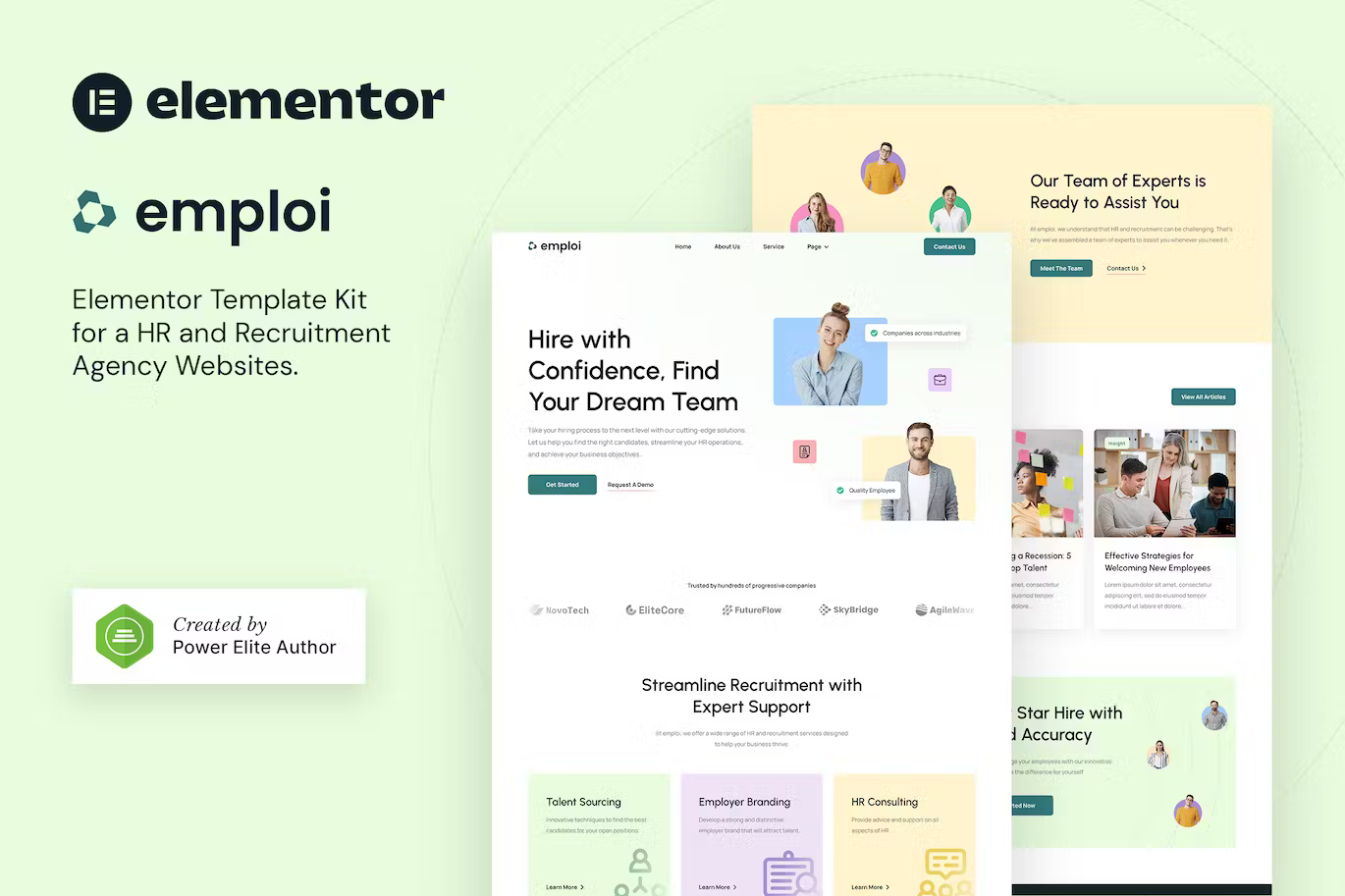 Human Resources & Recruitment Agency Elementor Template Kit - Payhip