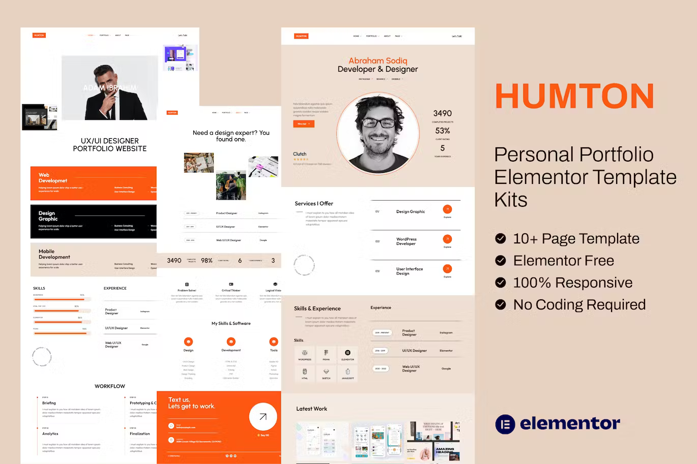Personal Portfolio Elementor Template Kits - Payhip