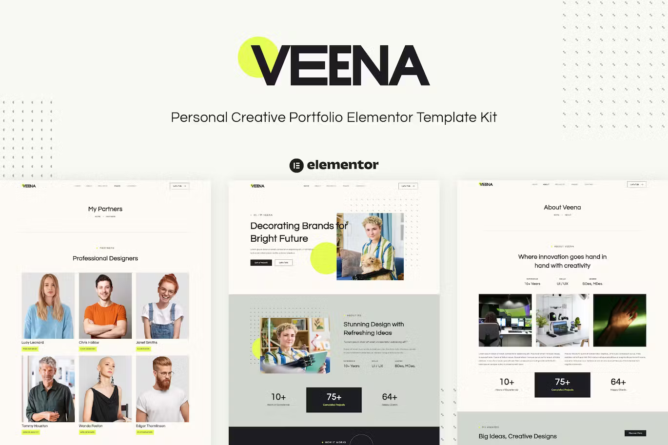 Personal Creative Portfolio Elementor Template Kit - Payhip