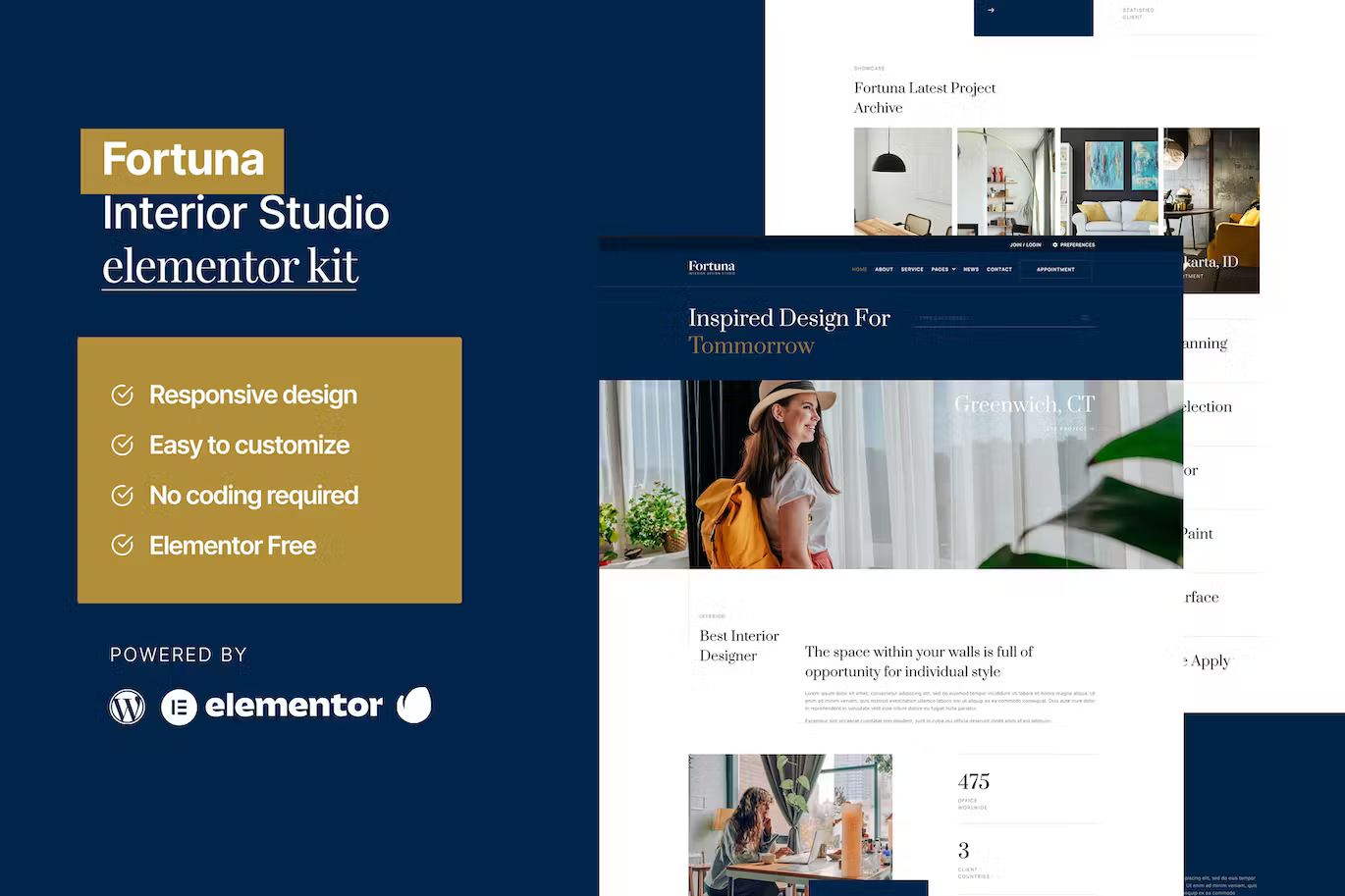 Interior Design Service Elementor Template Kit - Payhip
