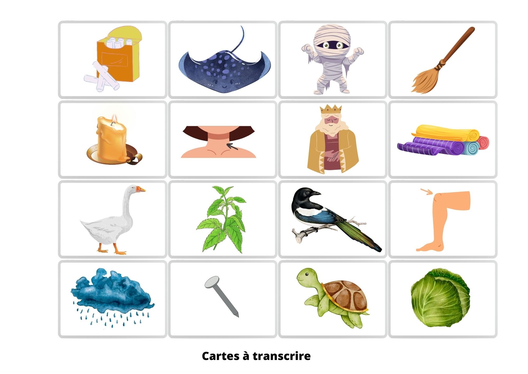 Boîte de Images à transcrire : "e" muet