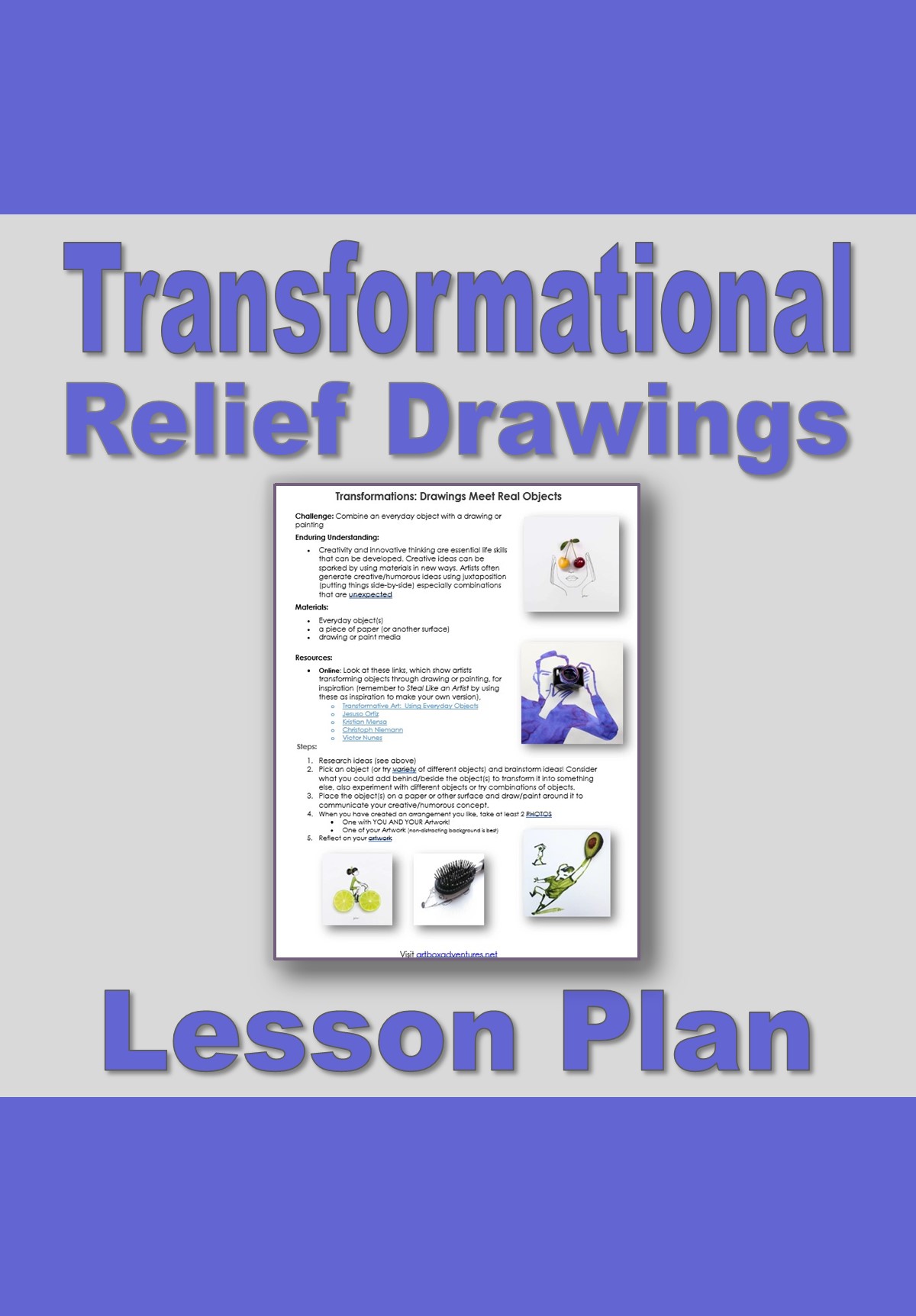 Transformational Relief Drawings with Real Life Objects Lesson Plan ...