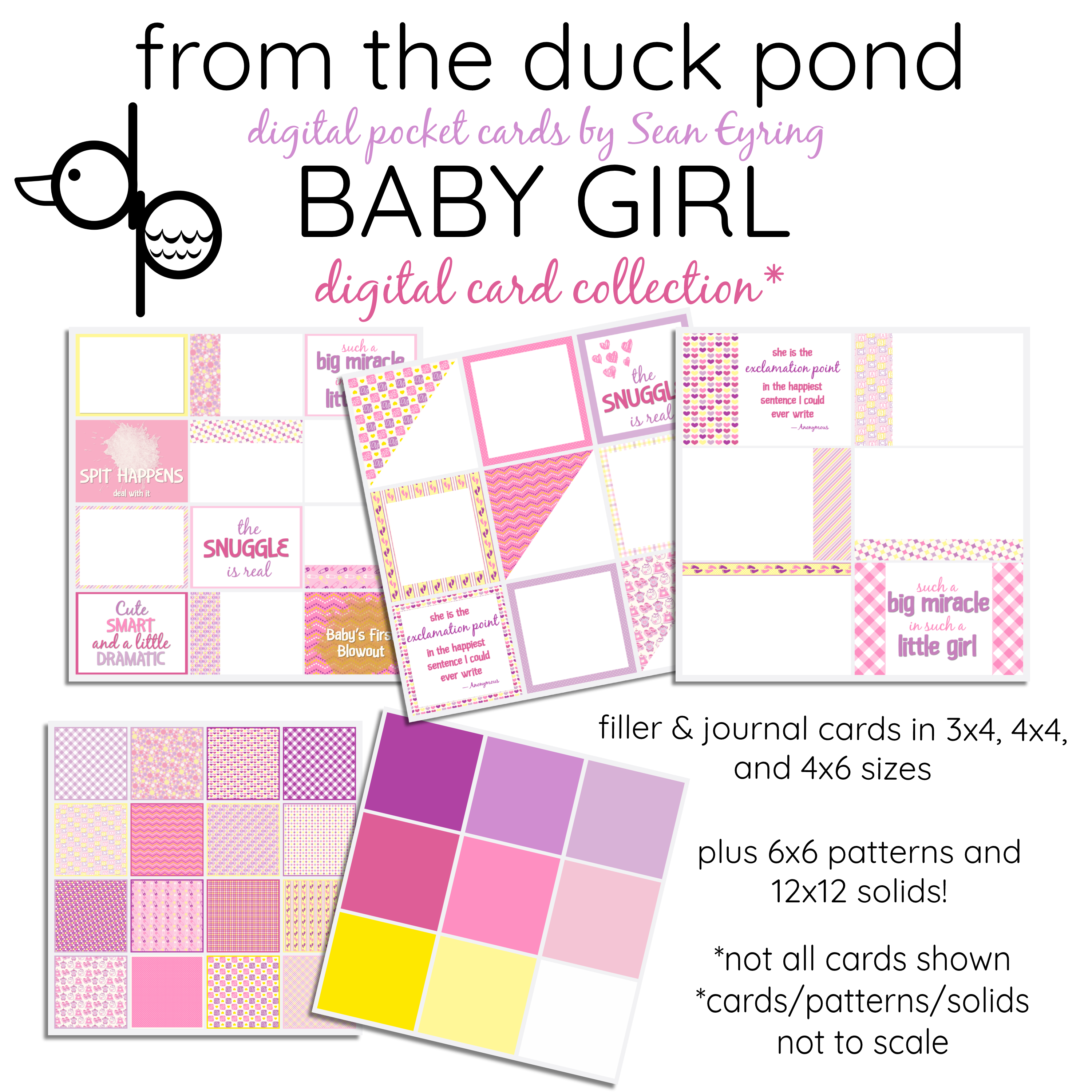 Baby Girl - digital card kit - Payhip