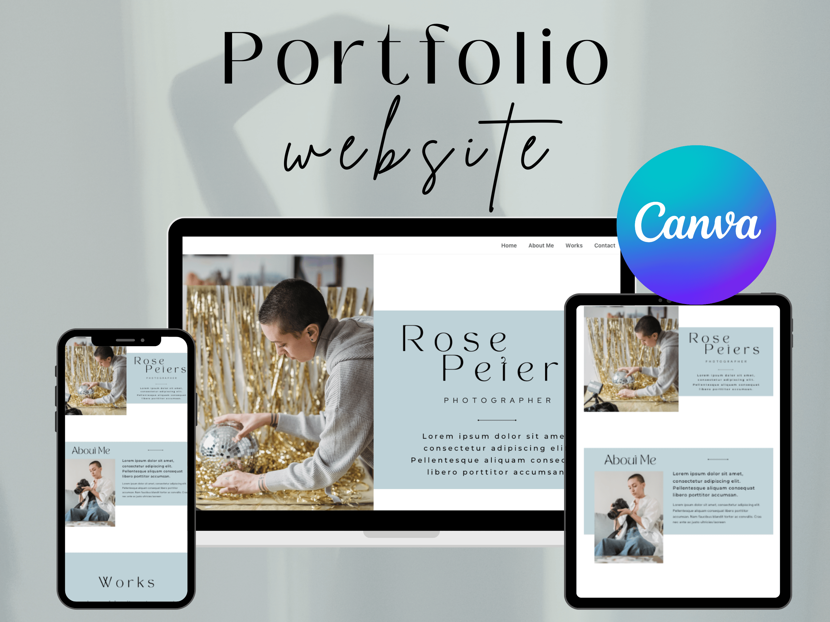 Portfolio Canva Website Template