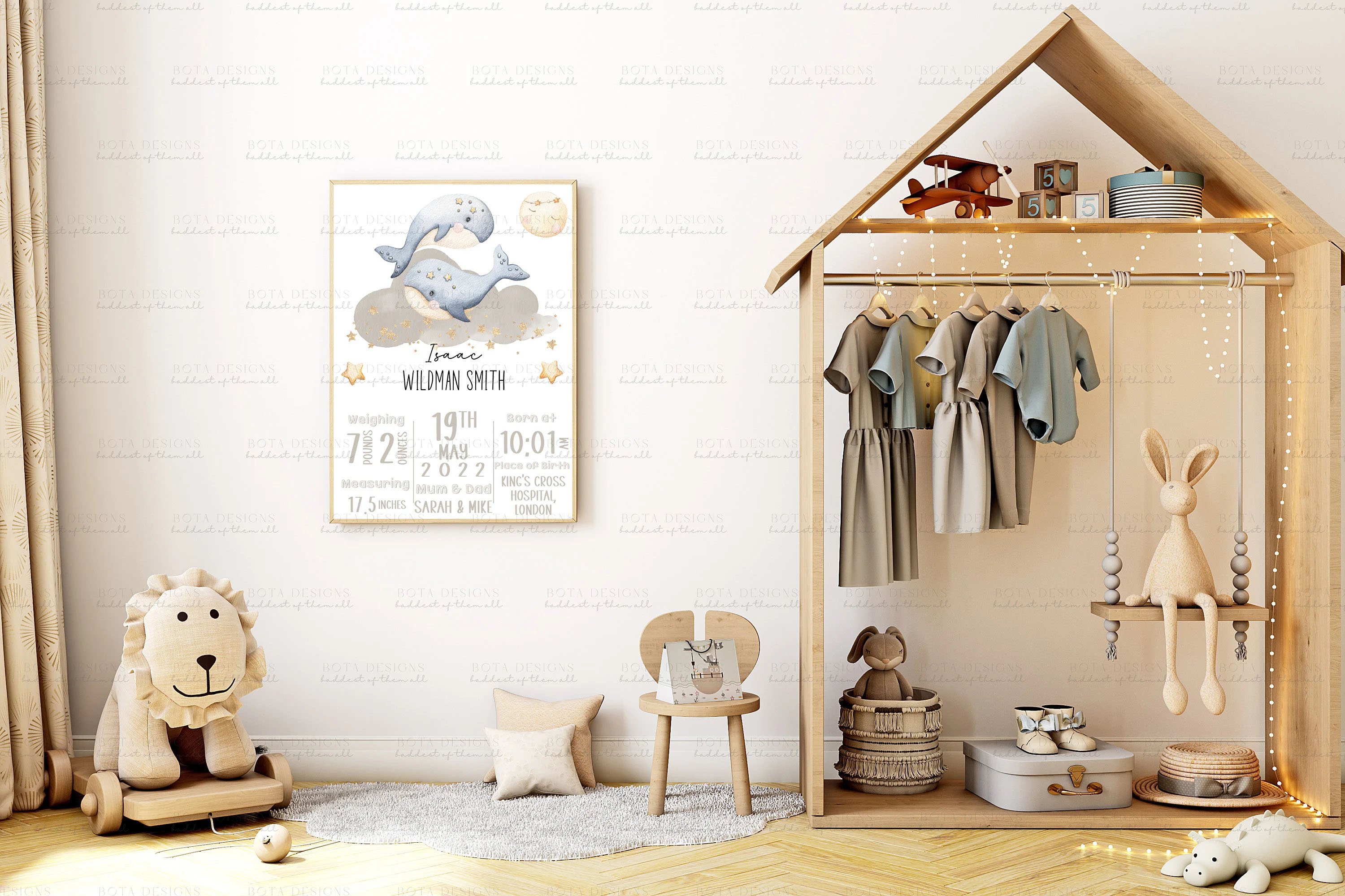 Children's Zodiac Birth Stats Design - Payhip