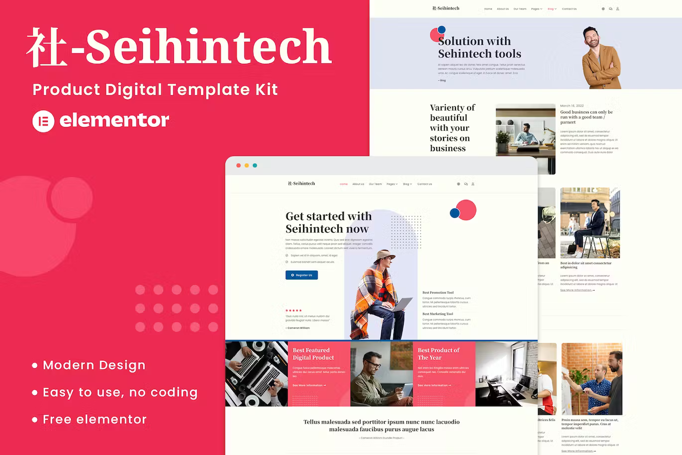 Digital Product Elementor Template Kit - Payhip