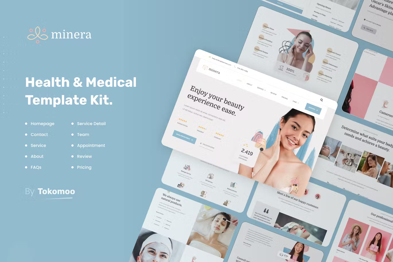 Skincare & Dermatology Elementor Template Kit - Payhip