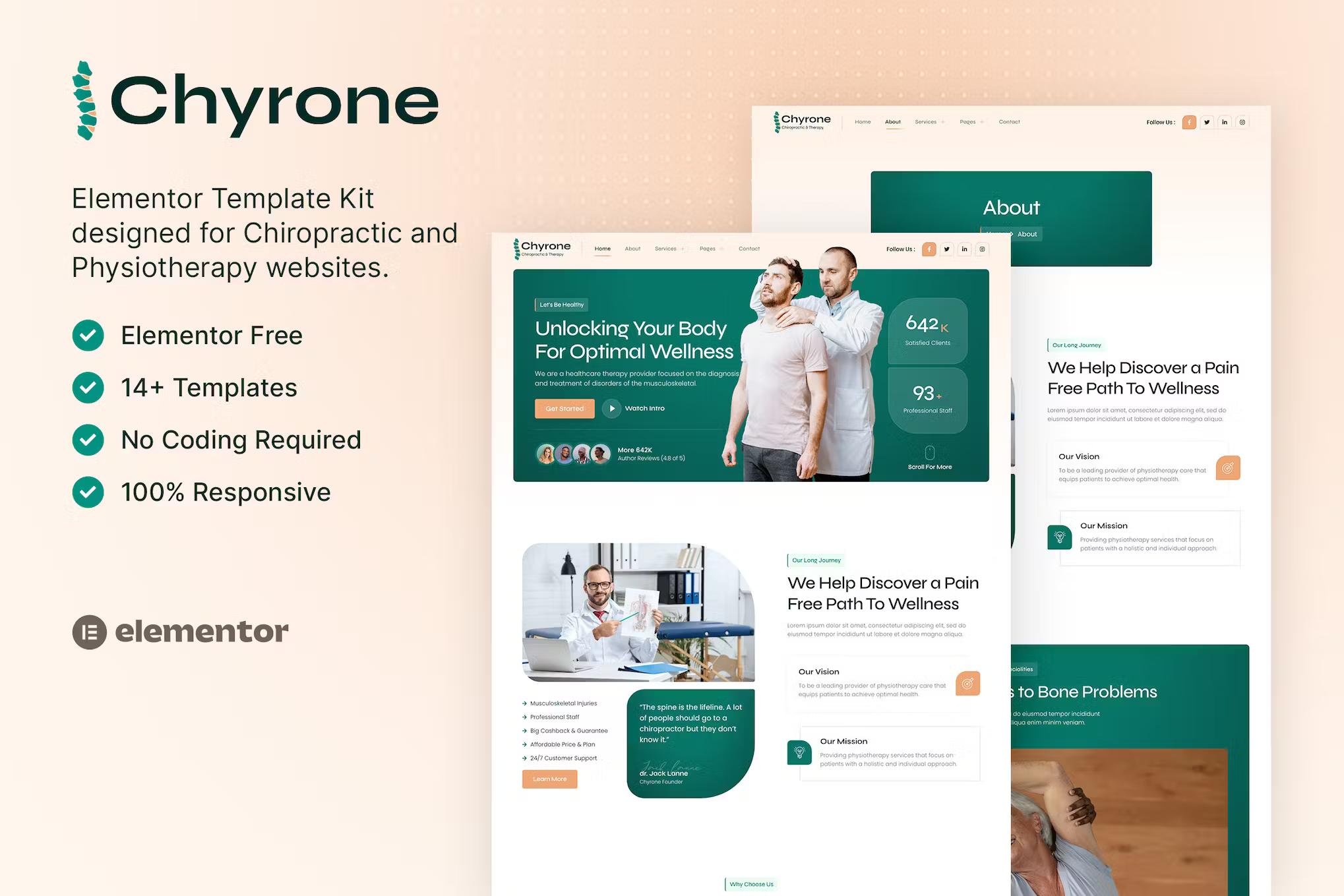 Chiropractic & Physiotherapy Elementor Template Kit - Payhip