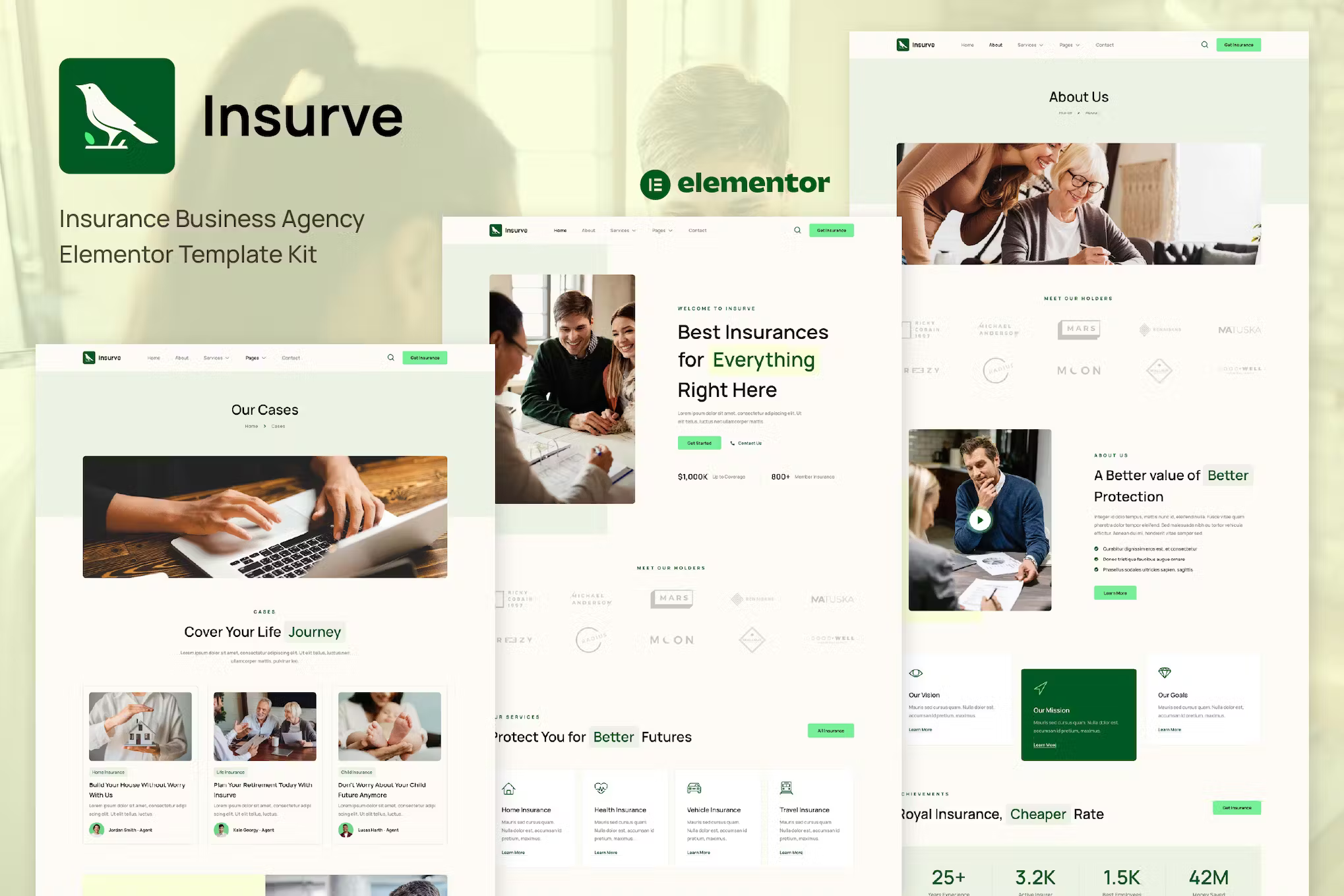 Insurance Business Agency Elementor Template Kit - Payhip