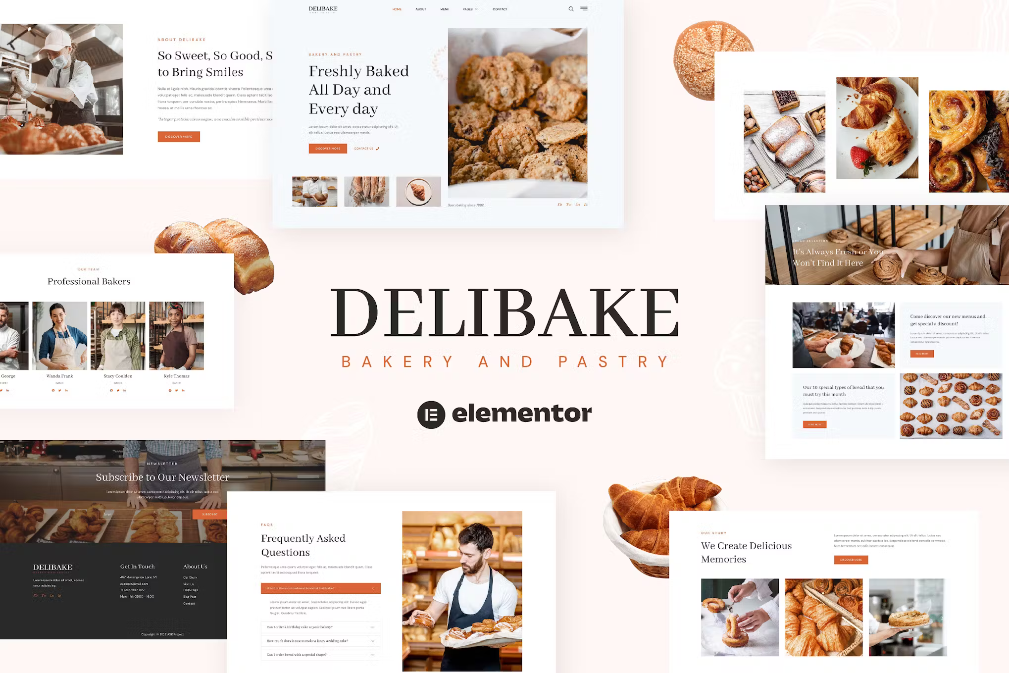Bakery and Pastry Elementor Template Kit - Payhip