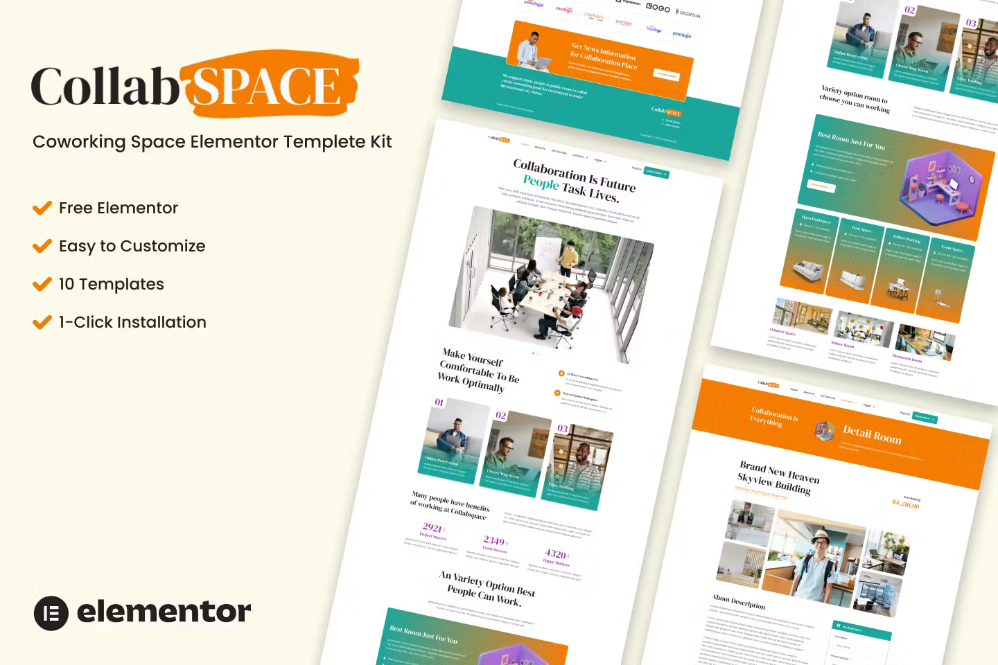 Coworking Space Elementor Template Kit - Payhip