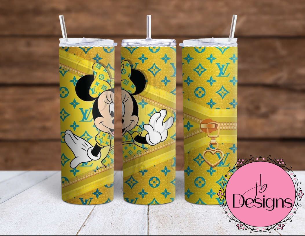 Louis Vuitton Mickey Mouse 20oz Tumbler Wrap Sublimation PNG