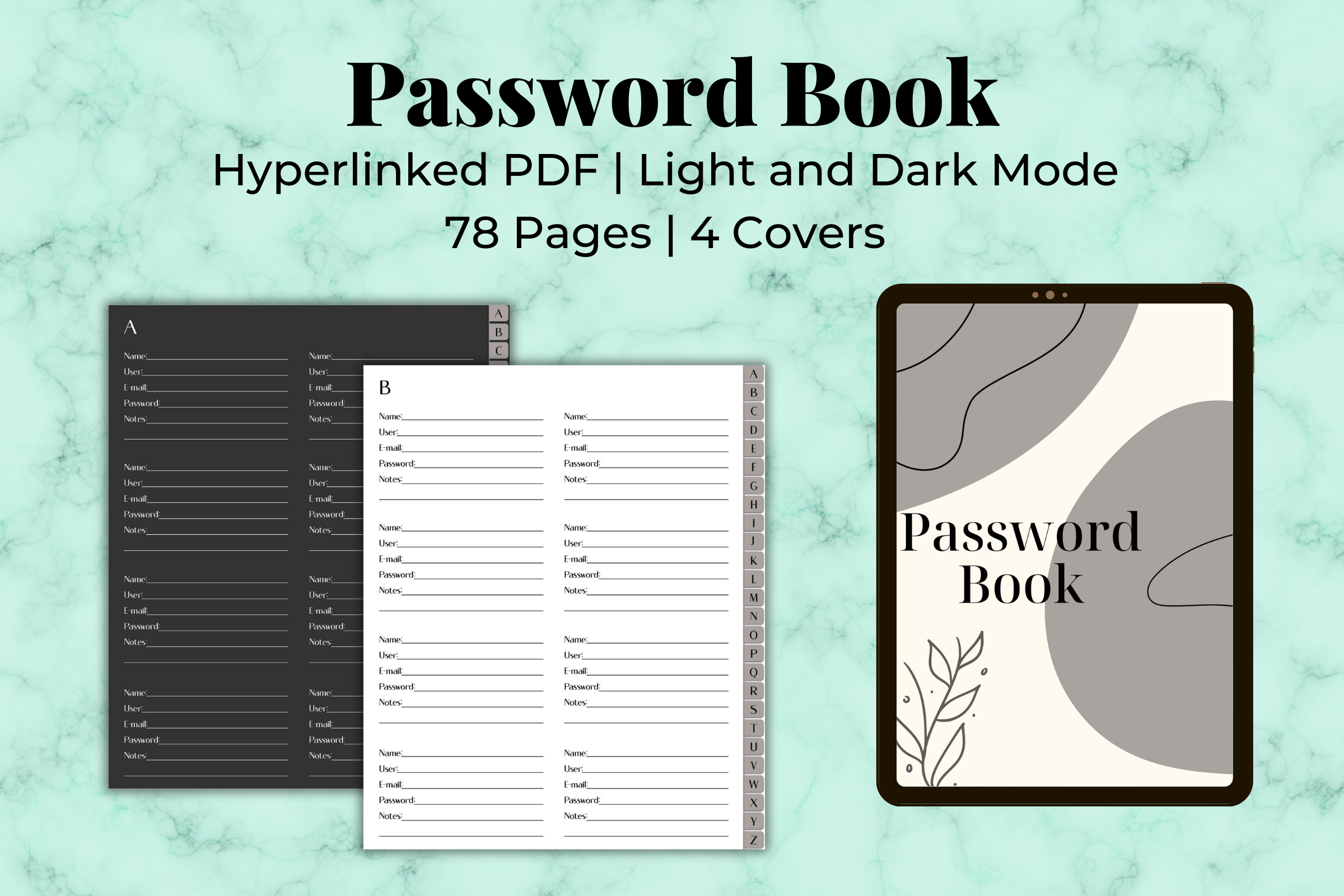 Digital Password Book (Grey) - Payhip