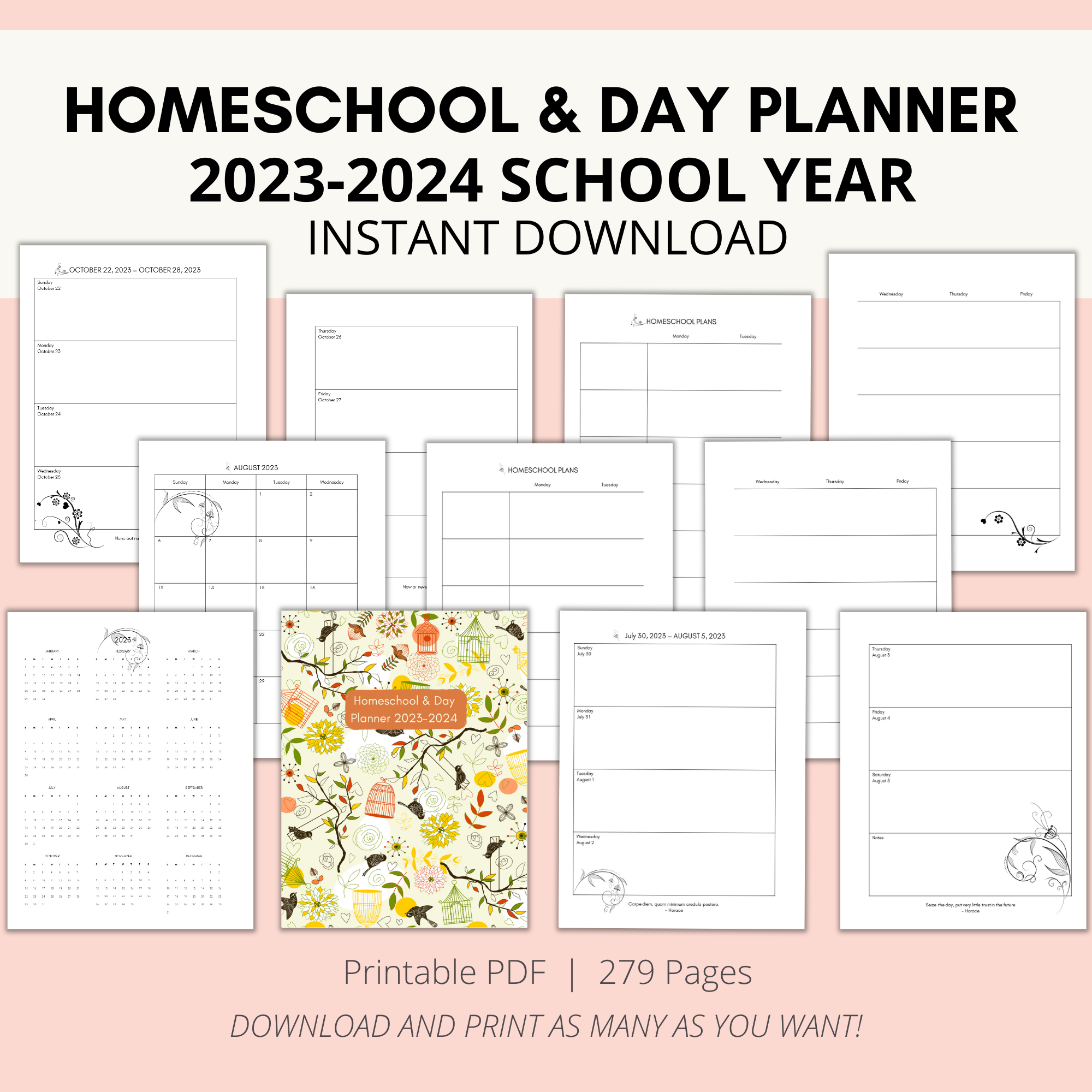 2023-2024 School Year Planner Printable/Digital Version - Payhip