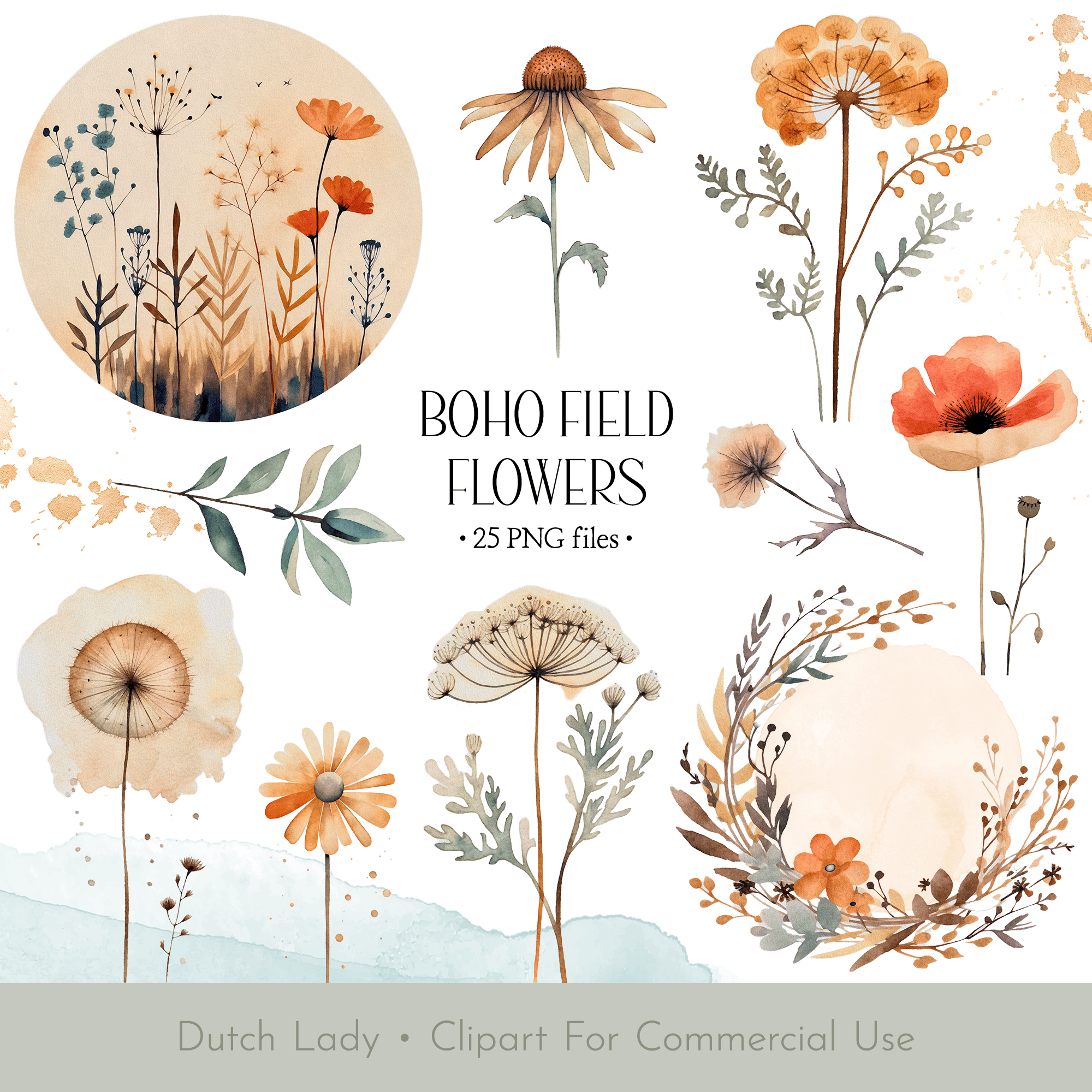The Dutch Lady Designs - Clipart - Flowers