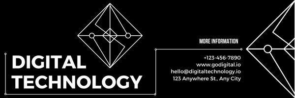 Customizable Contemporary geometric design Email Header Template for Canva - Small Business Branding, black