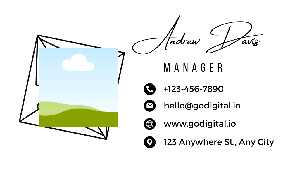 Customizable Contemporary geometric design Business Card Template for Canva - Small Business Branding, white back design
