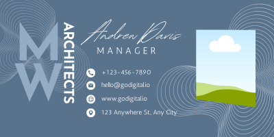 Customizable Modern Bold Initials Design Email Signature Template for Canva - Small Business Branding, gray blue