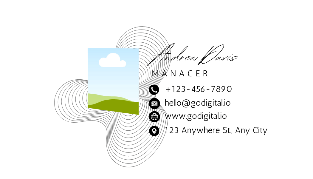 Customizable Modern Bold Initials Design Business Card Template for Canva - Small Business Branding, white back design