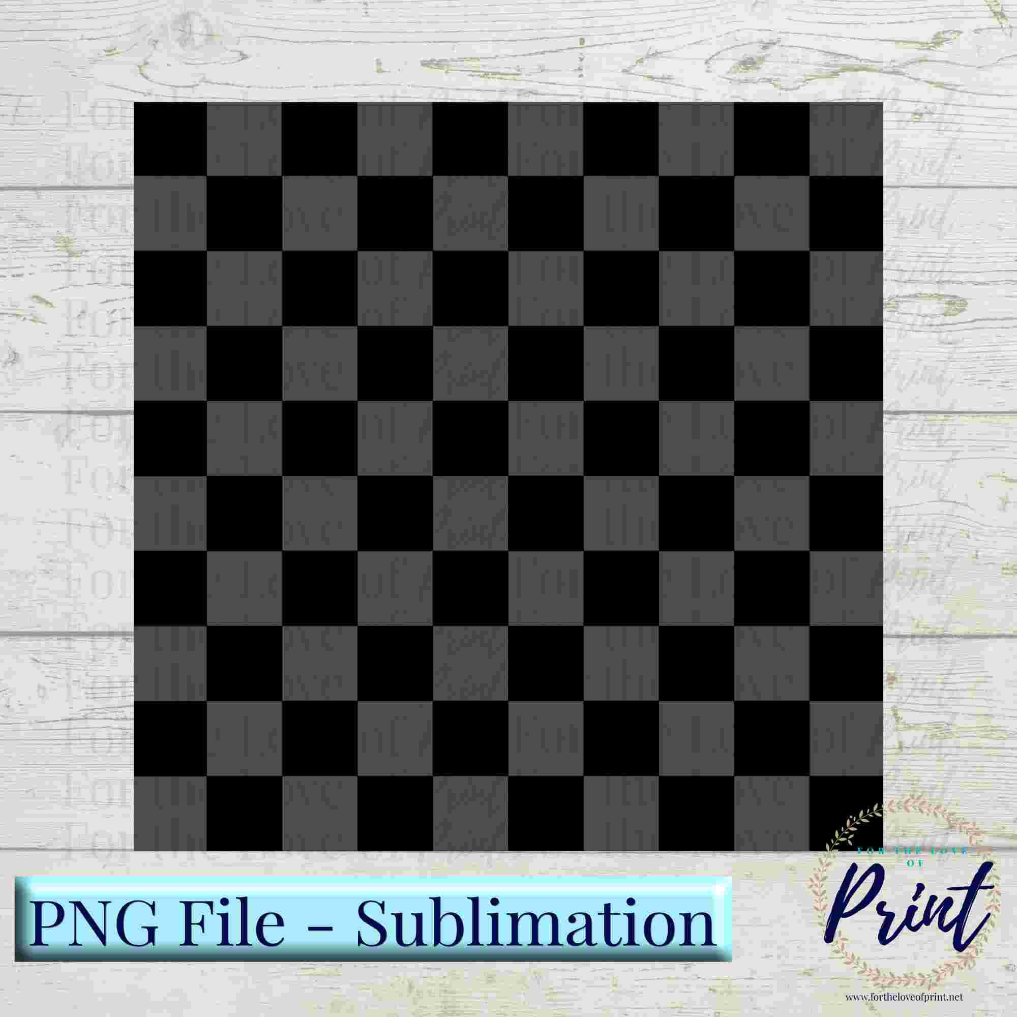 Retro Black and Gray Checkered Digital Paper PNG Sublimation Design ...