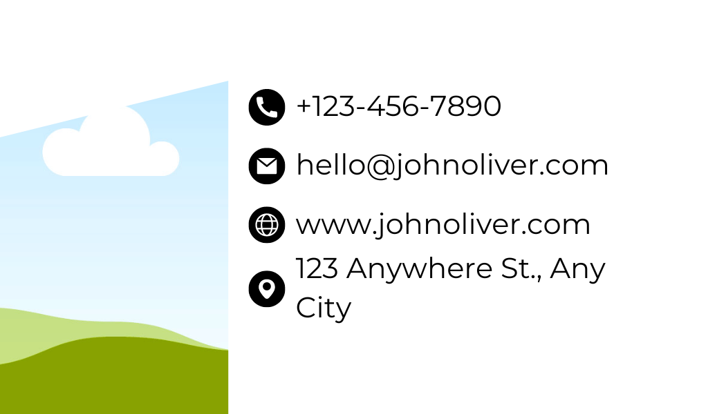 Customizable Modern, minimalist initials with house motif Business Card Template for Canva - Small Business Branding, white back