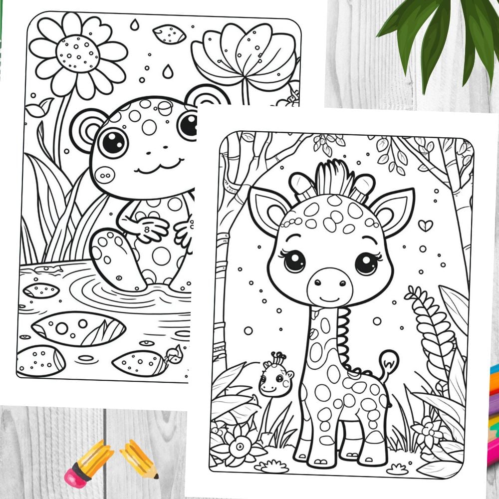 Cute Animal Coloring Pages - Payhip