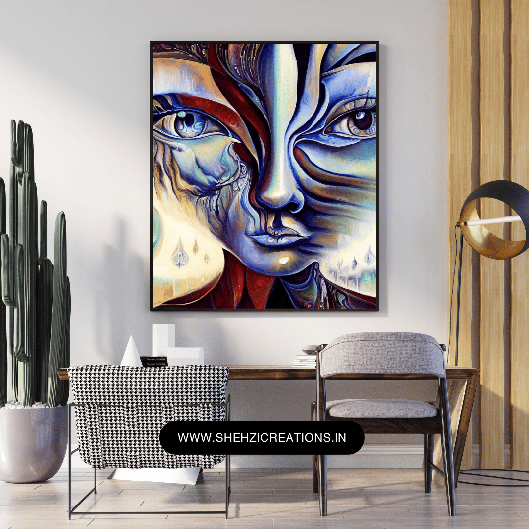 Enchanting Dimensions: Unique 3D Painting - Graceful Girl Artwork