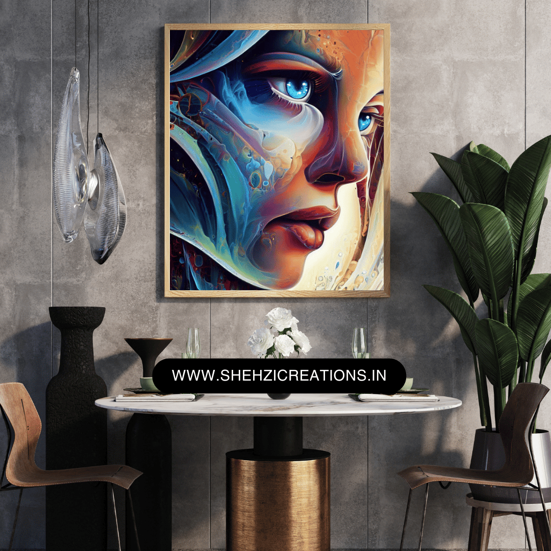 Elevate Your Space: Stunning 3D Girl Painting - Instant Download Collection