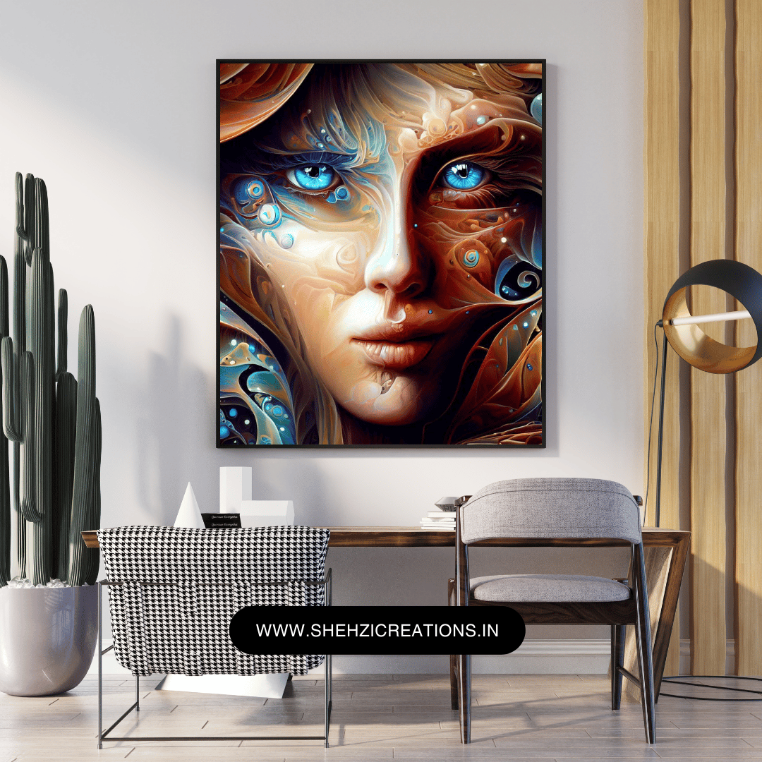 Captivating Elegance: Stunning 3D Painting of a Beautiful Girl - Unique Artwork