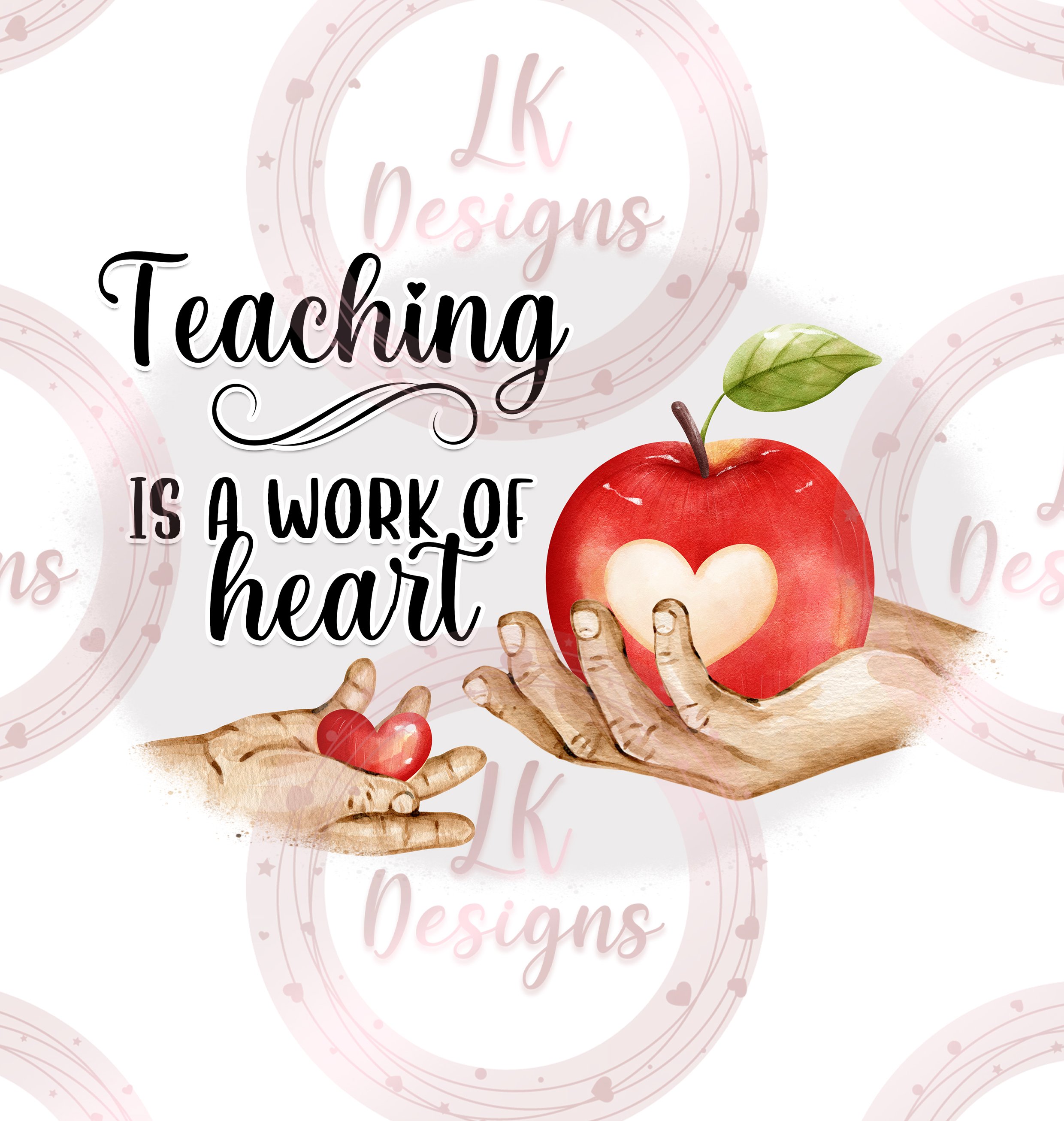 Teaching Is A Work of Heart Pen with Case